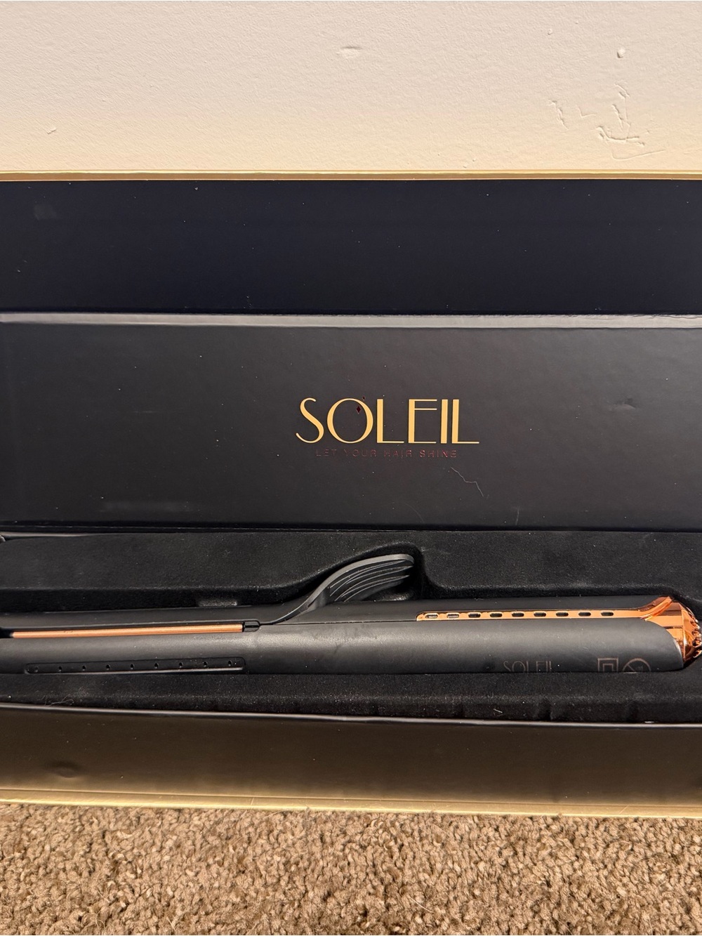 Black and Rose Gold Styling Iron -